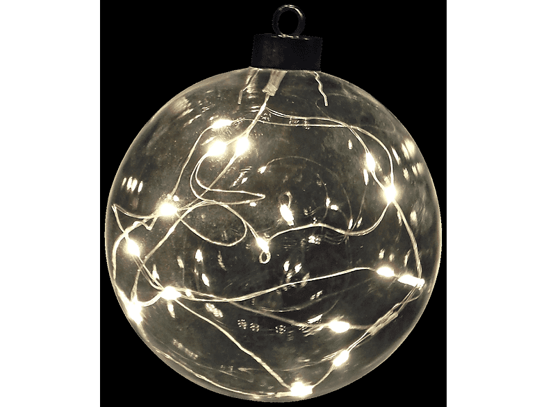 Decorazione Luminosa LYVIA Vetro Trasparente 20 Led luce decorativa da tavolo, lampada ambiente per casa, Bianco Caldo