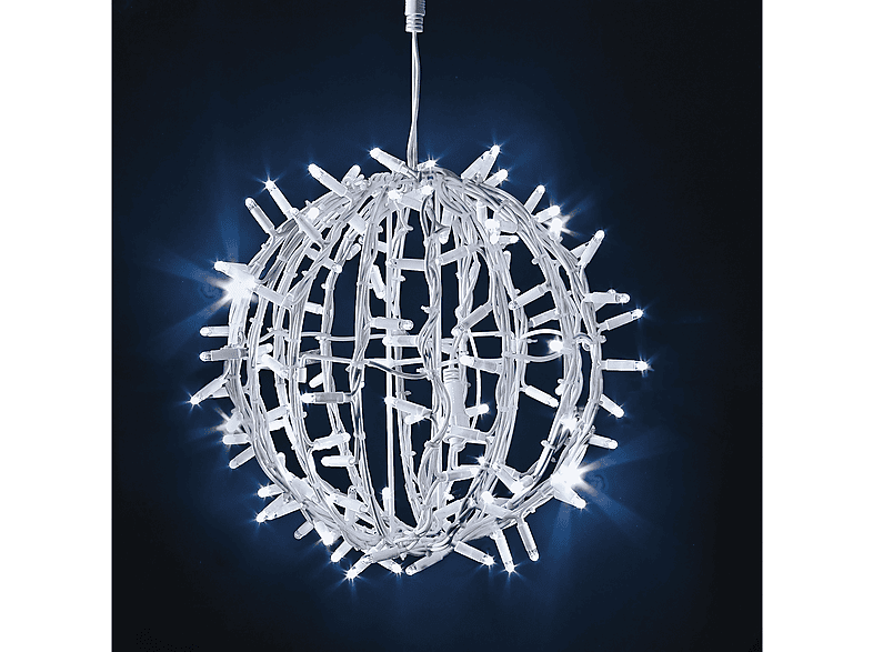 Decorazione luminosa LED Lyvia Sfera 3D 50cm, Bianco Freddo