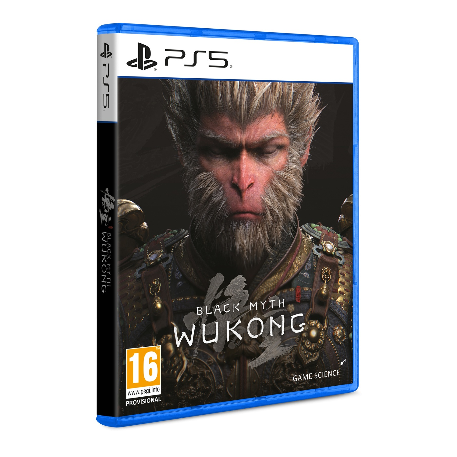 PS5-gamebox met een aapachtig personage.