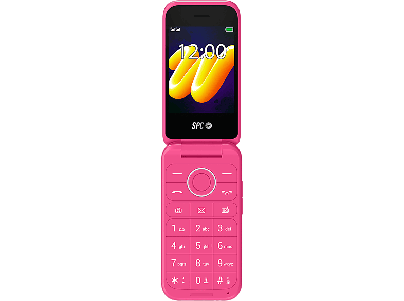 Móvil - SPC Wild, 48+128 MB, 1600 mAh, QVGA, Botón SOS, 4G, 240h Autonomía, Rosa