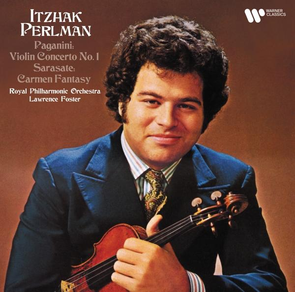Itzhak Perlman album borítója hegedűvel. A háttér elmosódott.