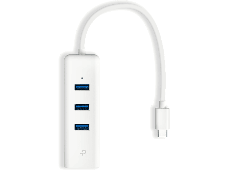 TP-LINK UE330C, USB Type-C den 3 adet Type-A 3.0 Hub ve Gigabit Ethernet Adaptörü