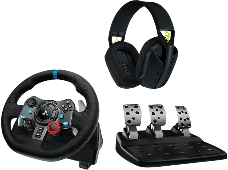 Logitech G29 Driving Force Racing Wheel + G435 Gaming Headset Bundle