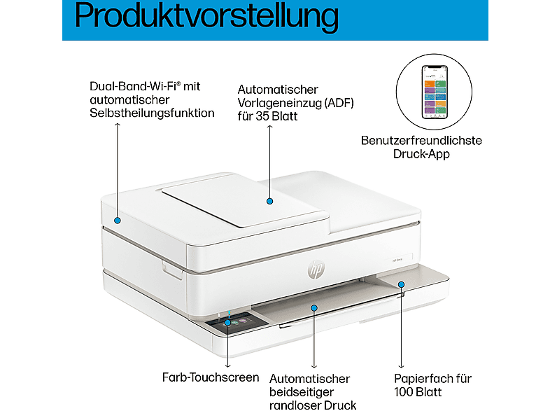 Thumbnail - HP Envy 6532e (Instant Ink) Multifunktionsdrucker