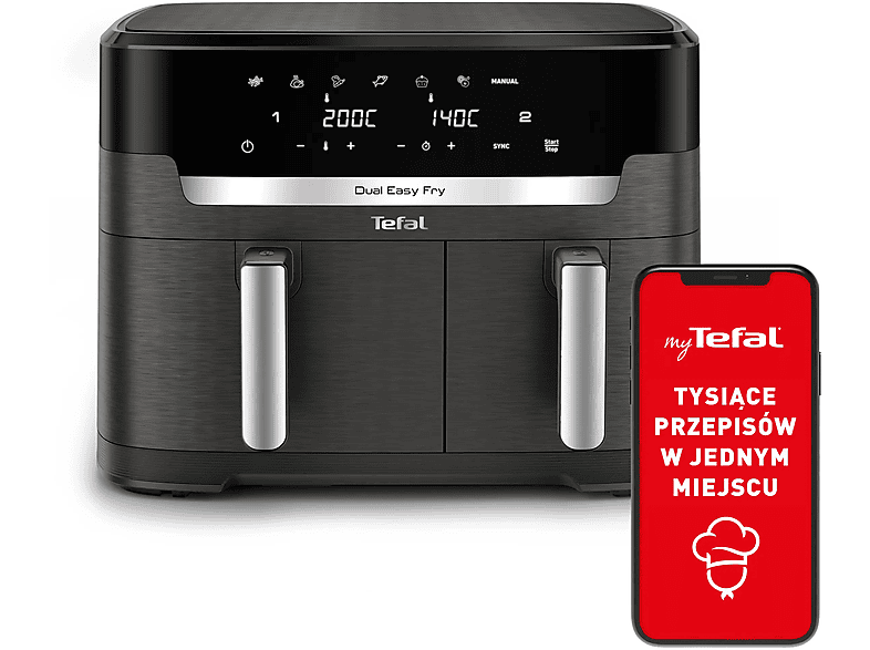 Tefal Dual Easy Fry EY942HE0 2700W 11l Aplikacja mobilna – zdjęcie 3