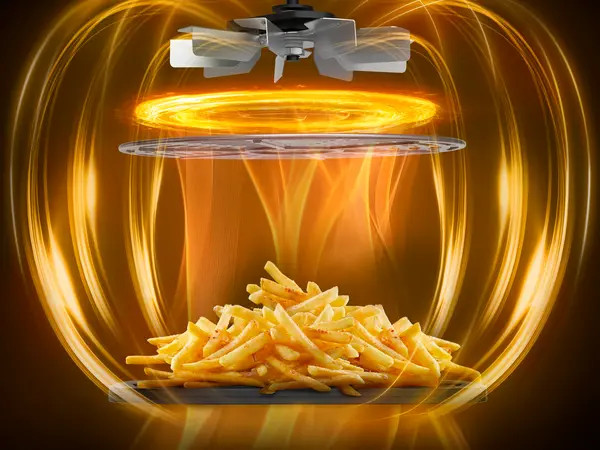 Frytki smażone w frytownicy beztłuszczowej.