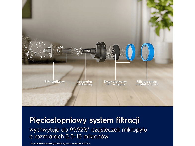 Electrolux Animal 600 Pet EP61AB21UG 50min Wymienny akumulator Mini elektroszczotka – zdjęcie 3