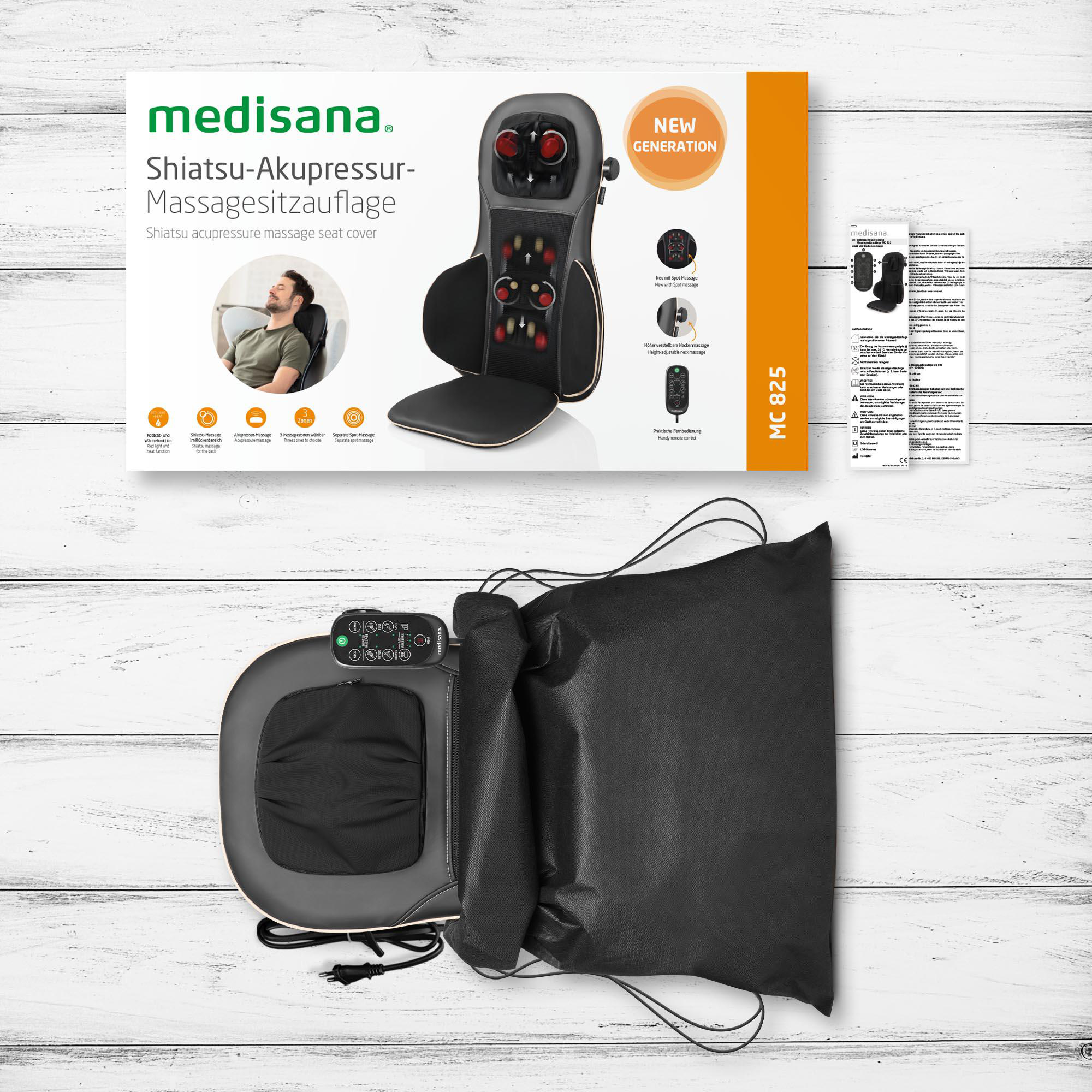 vibration dämmen MEDISANA Shiatsu-Massagesitzauflage MC 825