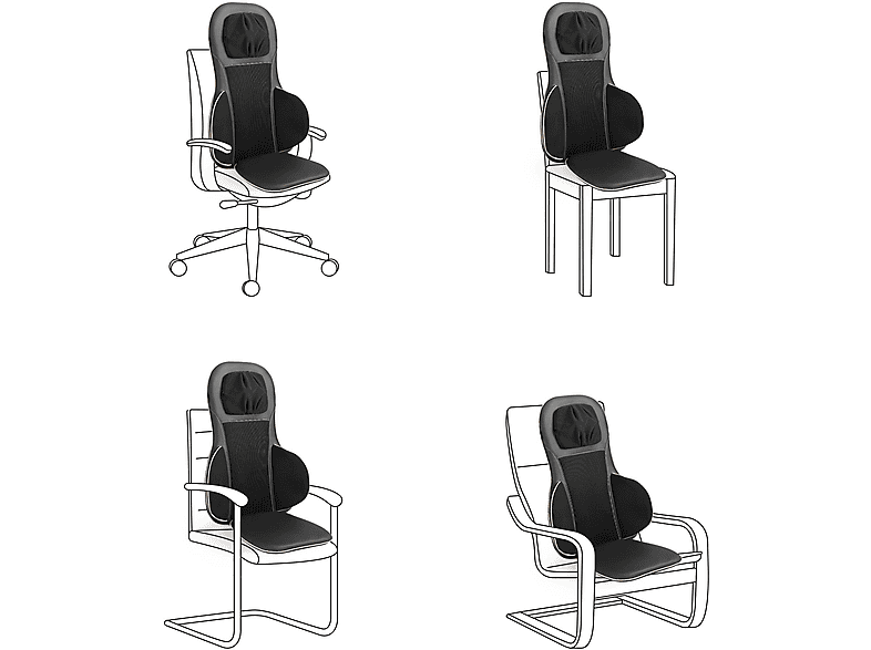 Medisana 88939 MC 825 Shiatsu-Akupressur-Massagesitzauflage, mit Beige Naht — Foto 2 von 4