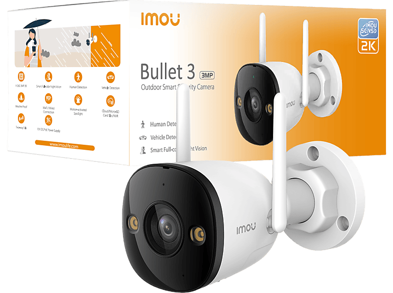 Imou Bewakingscamera Bullet 3 - 2k Wit (ipc-s3ep-3m0we-0280b-imou)