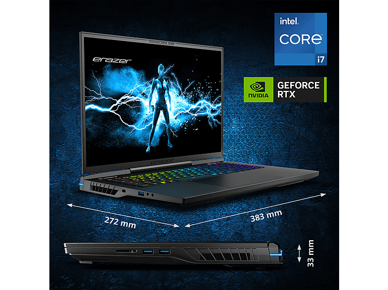 Thumbnail - MEDION ERAZER Beast X40e - 17 Zoll Intel® Core™ i7 i7-14700HX 16 GB 1 TB NVIDIA GeForce RTX™ 4070 Windows 11 Home