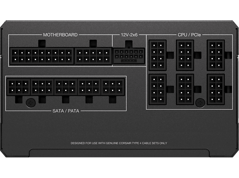 CORSAIR PC Netzteil RMx Series 2024 RM1000x 1000W ATX 3.1, 1000W, Modular, 150mm Lüfter, Schwarz — Foto 2 von 4