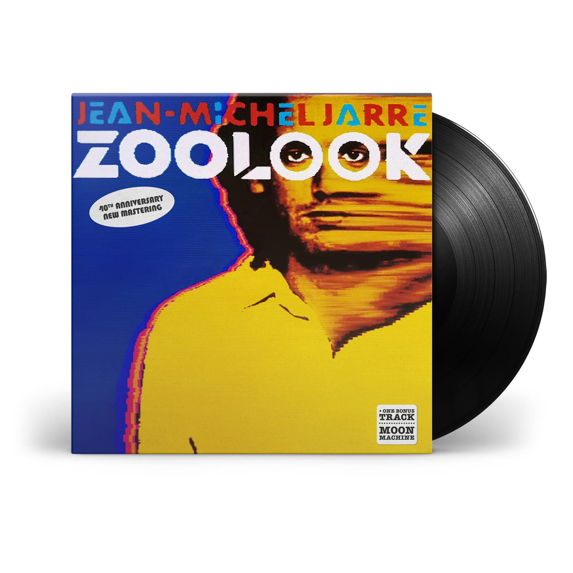 Jean-Michel Jarres 'Zoolook'-Albumcover mit der Schallplatte rechts.