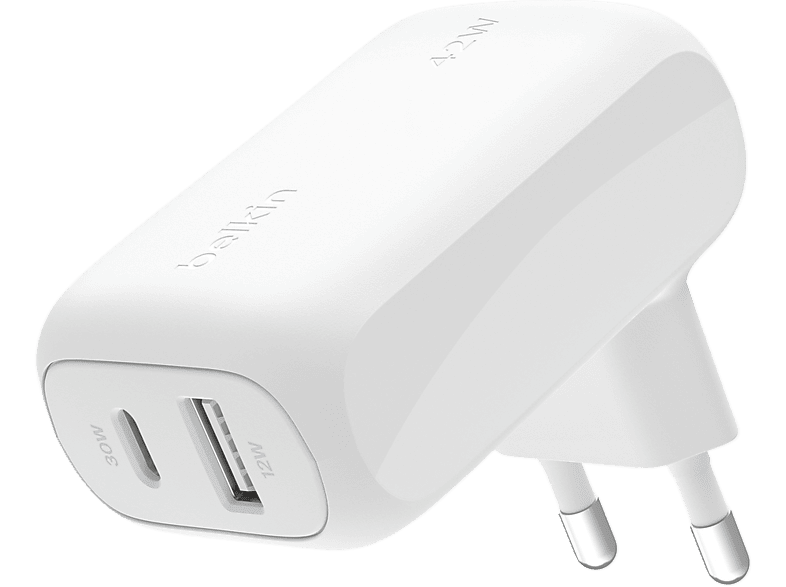 Belkin Multiport-oplader Boostcharge 42w Usb-c/usb-a Wit (wcb009vfwh)