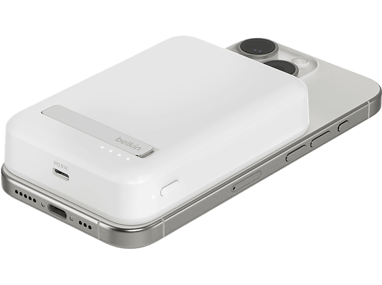 Belkin Powerbank 8k Qi2 Magsafe Compatible Met Kickstand Wit (bpd007btwh)