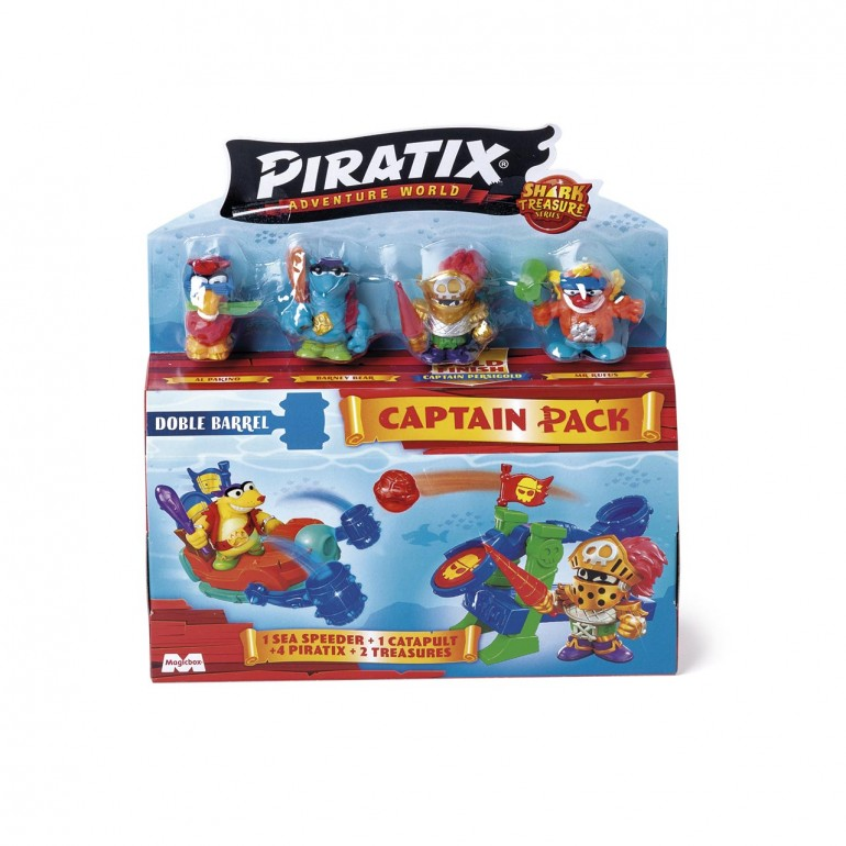 Juego | Magicbox 530PPX2B616IN00 Piratix shark treasure Captain Pack