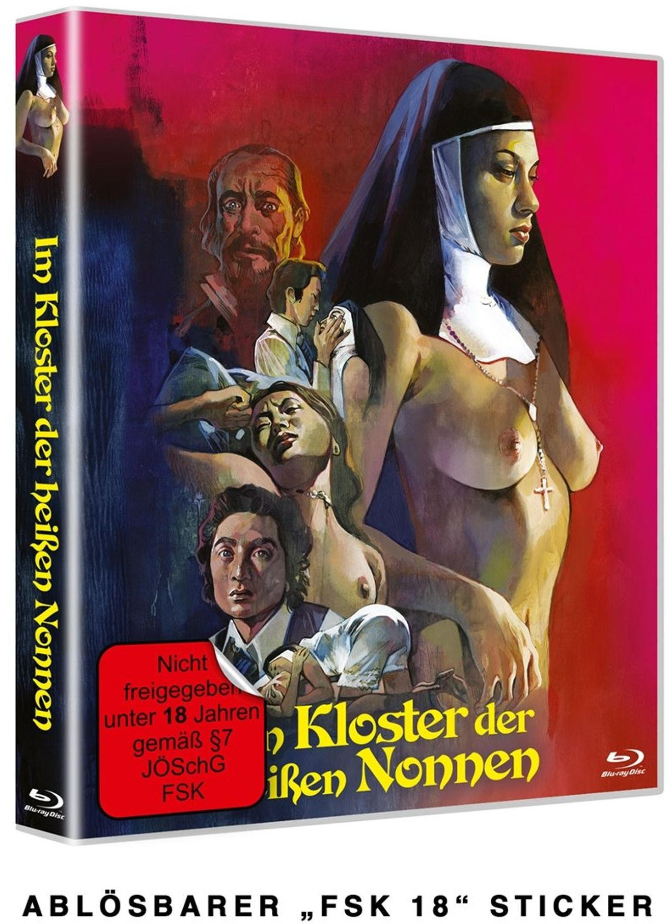 Filmcover: Eine Frau in Nonnentracht und andere Personen auf einem Filmplakat.
