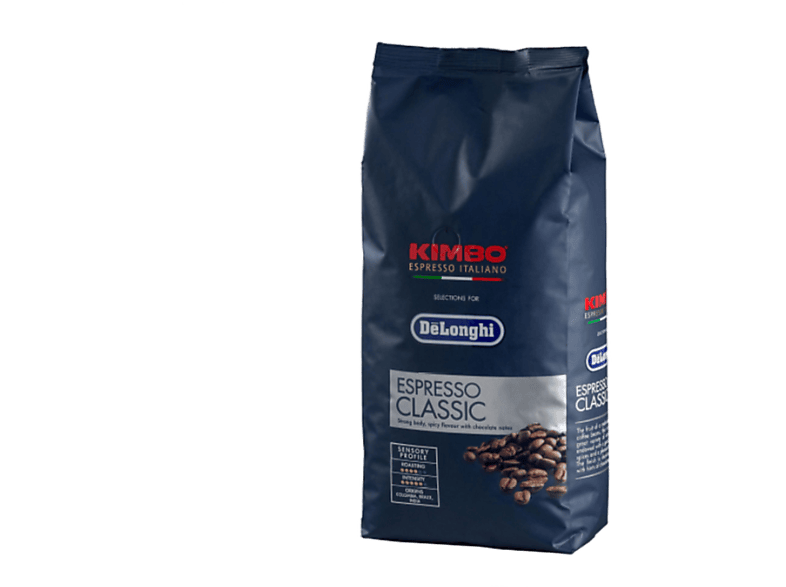 Café en grano - De'Longhi Kimbo Silver Classic, 1 kg, Arábica y Robusta