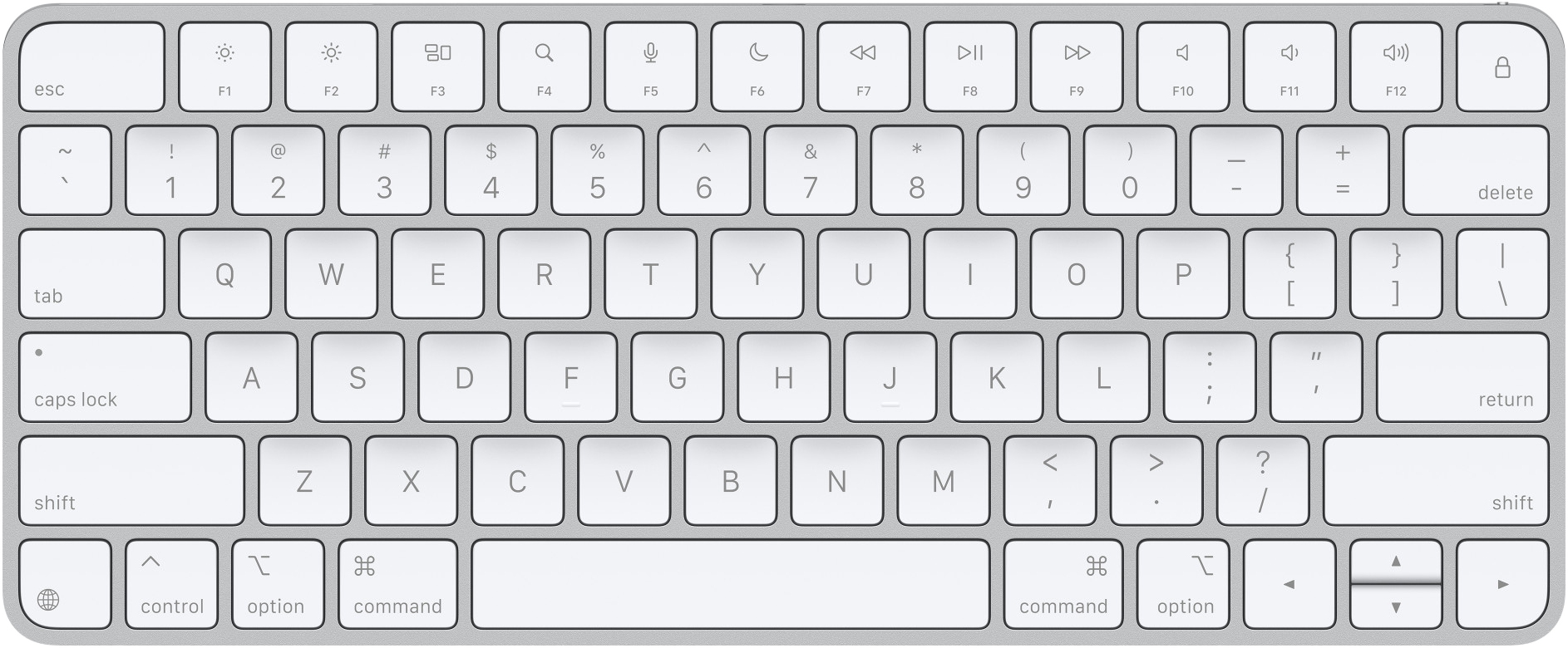 APPLE Magic Keyboard (2024) vezeték nélküli Bluetooth billentyűzet, US Angol kiosztás, fehér (MXCL3LB/A)