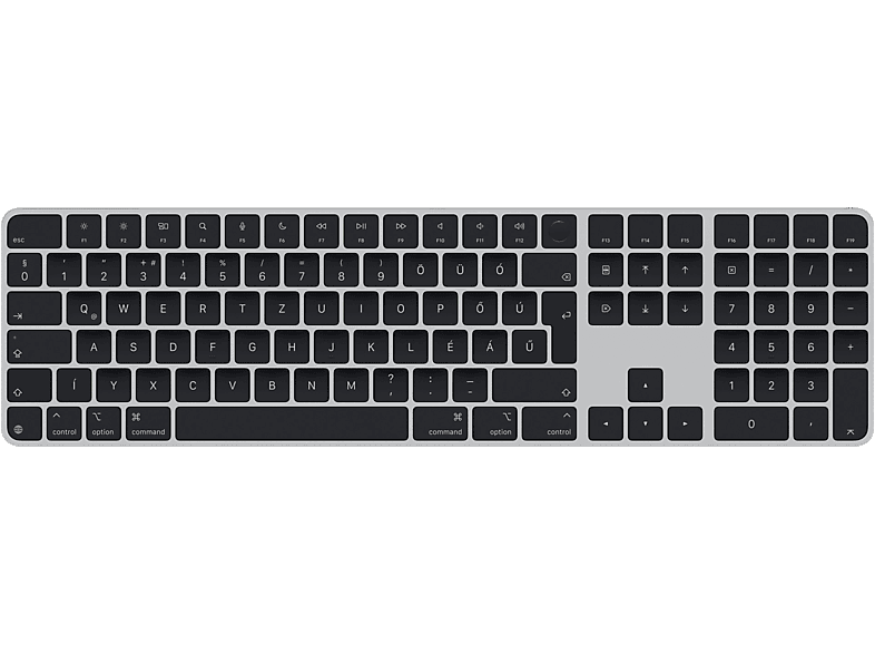 APPLE Magic Keyboard Touch ID (2024) vezeték nélküli billentyűzet, Magyar kiosztás, fekete (MXK83MG/A)