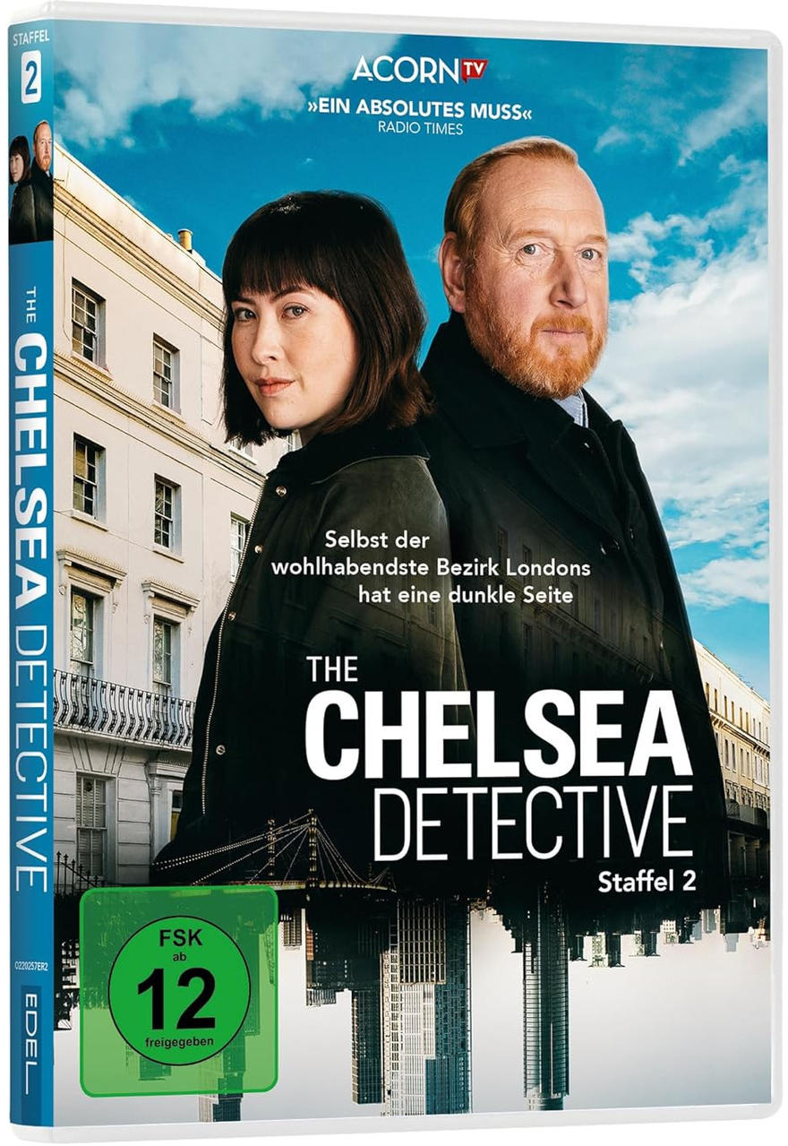 DVD-Cover: Zwei Personen. Der Titel The Chelsea Detective.