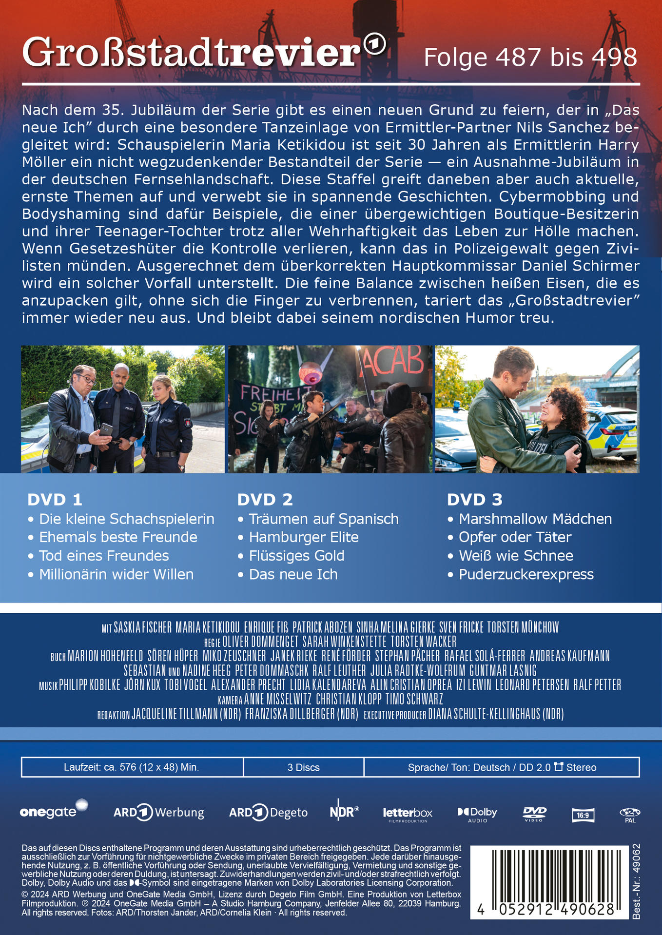 DVD-Cover mit Text und Bildern, drei DVDs. Text auf Deutsch.