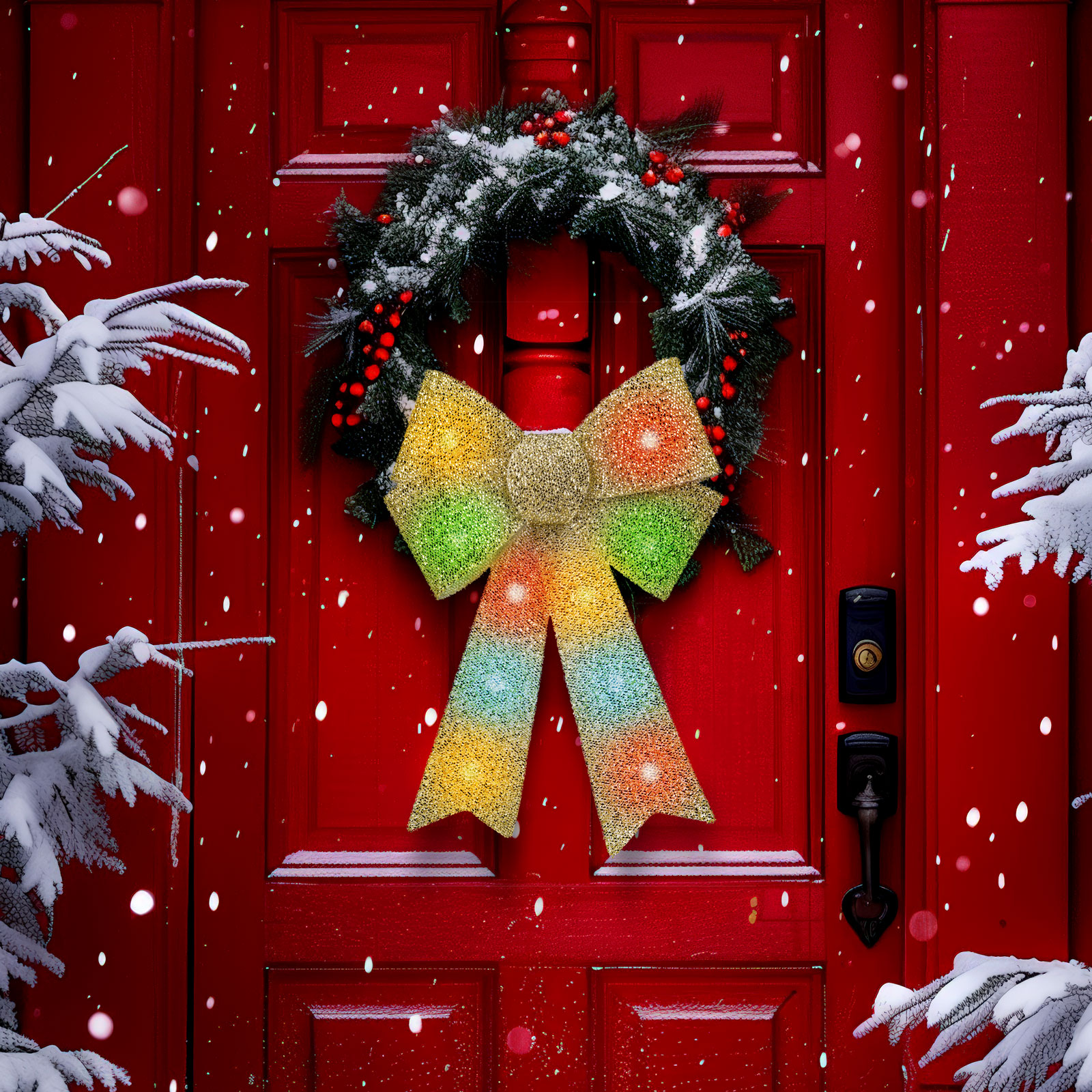 FAMILY DECOR LED-es masni dekoráció, fényes, arany, 40x30 cm (58956B)