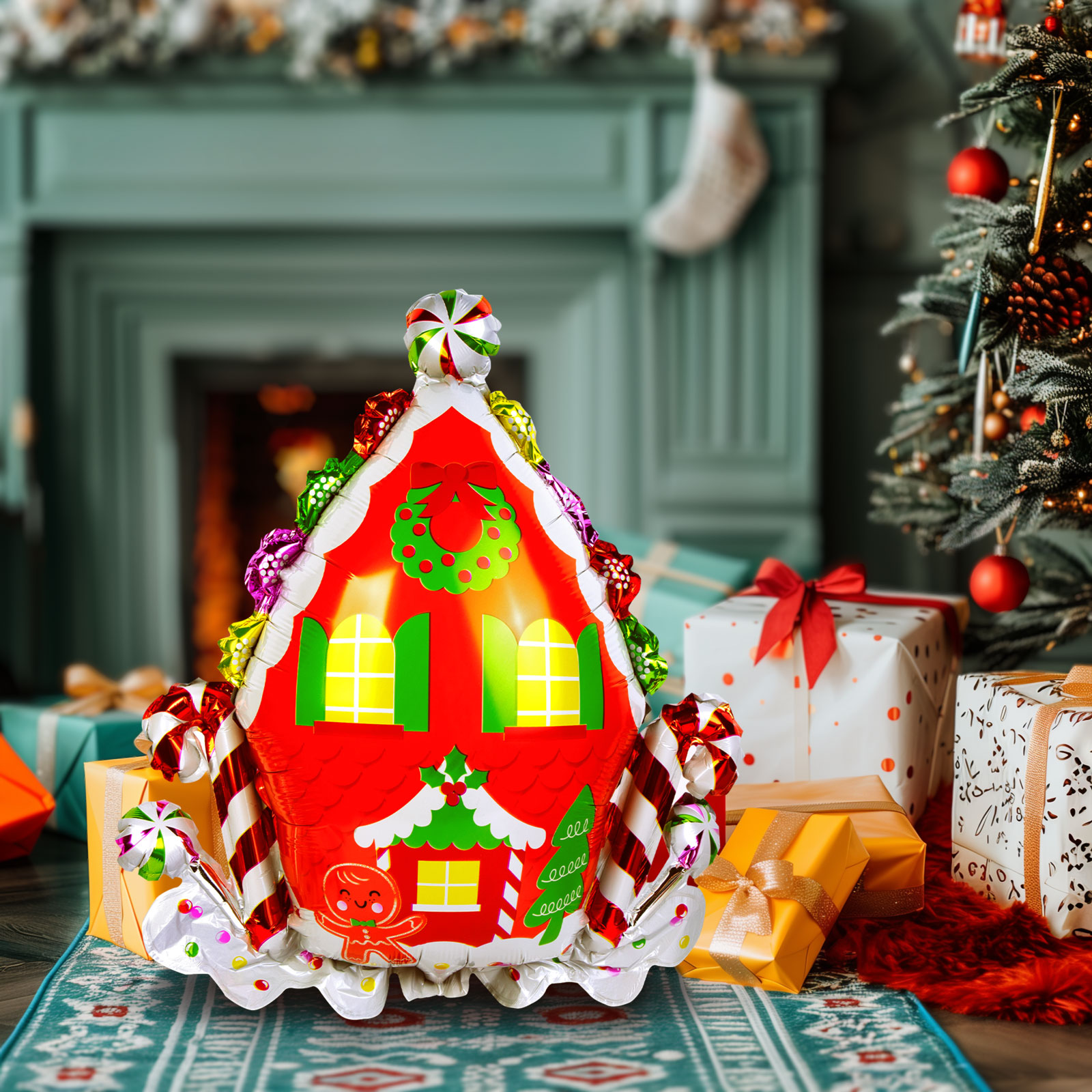 FAMILY HALLOWEEN Karácsonyi lufi mézeskalács (58969B)