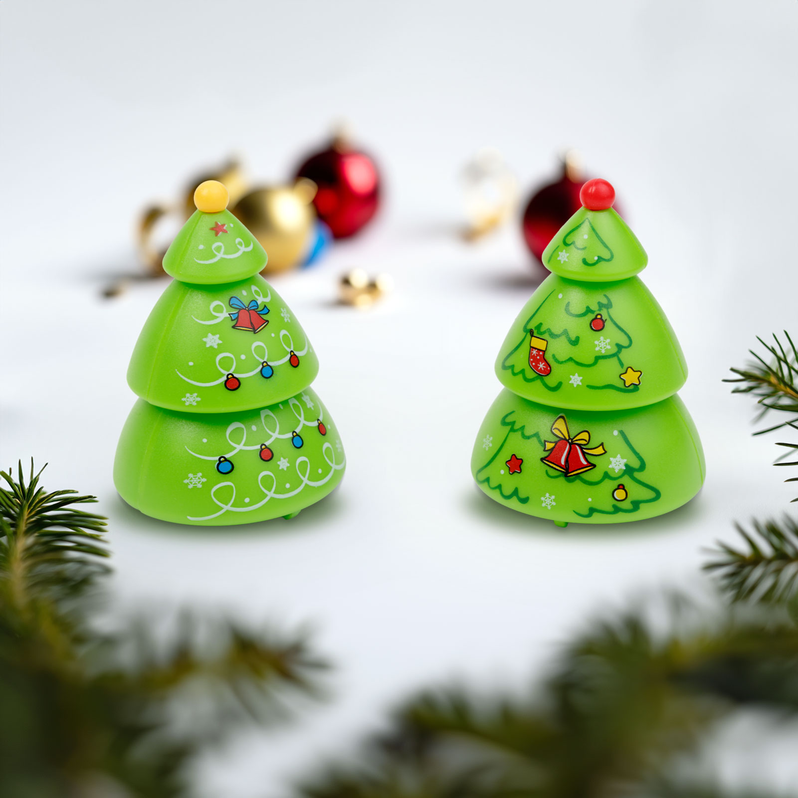 FAMILY CHRISTMAS Felhúzható guruló karácsonyfa, 6x5x4 cm (58971C)