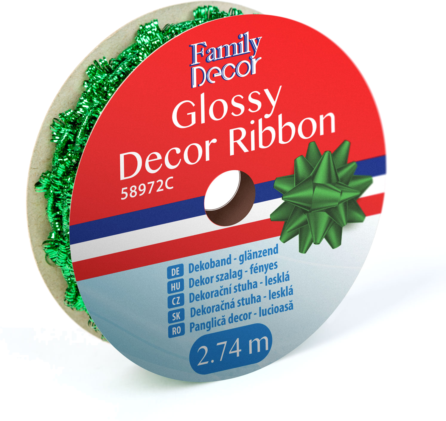 FAMILY DECOR Dekor szalag, fényes, 2,74 m, arany (58972C)