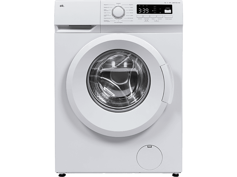 ok. OWM 7123 A INV, 7 kg, 1400 rpm, 15 Programas, Motor Inverter, Función vapor, Blanco