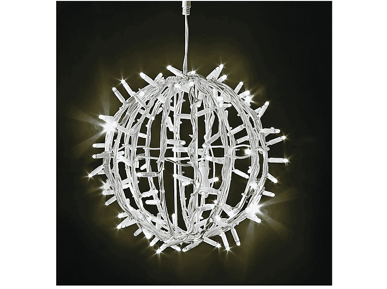 Decorazione luminosa LED Lyvia Sfera 3D 80cm, Bianco Caldo