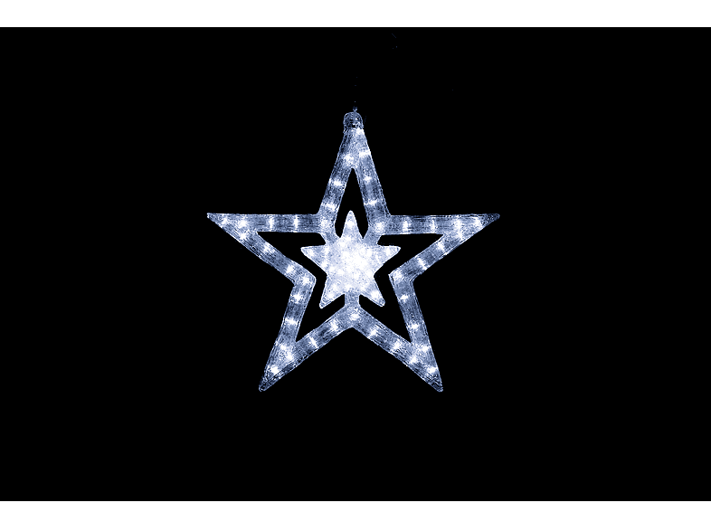Figura luminosa Lyvia Doppia Stella Medium, Bianco Freddo