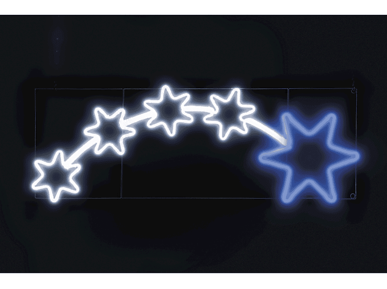Figura luminosa LED Lyvia 5 Stelle Large bifacciale, Bianco Freddo e Blu