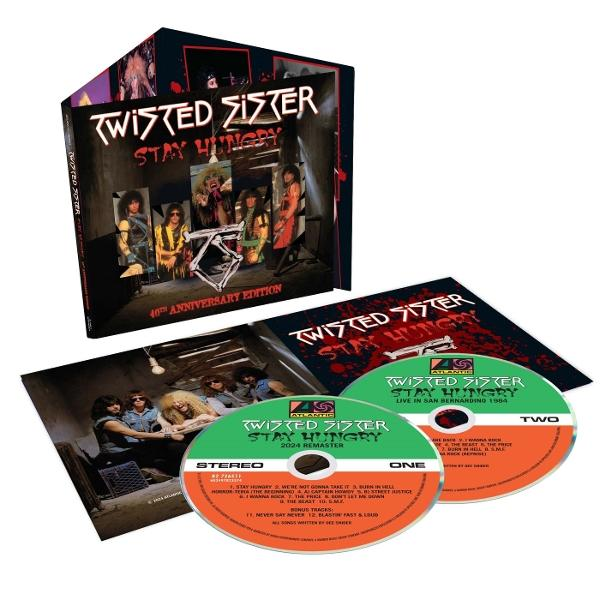 A Twisted Sister 'Stay Hungry' album borítója két CD-vel.