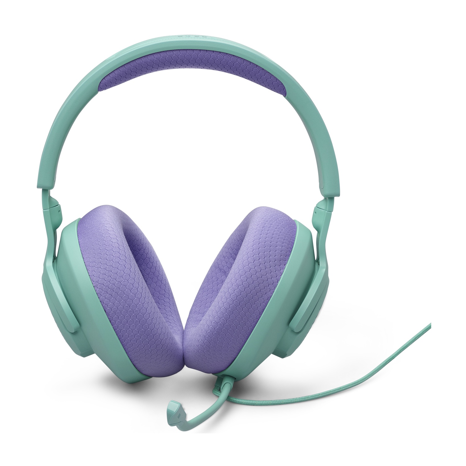 Cuffie con colori verde menta e viola.
