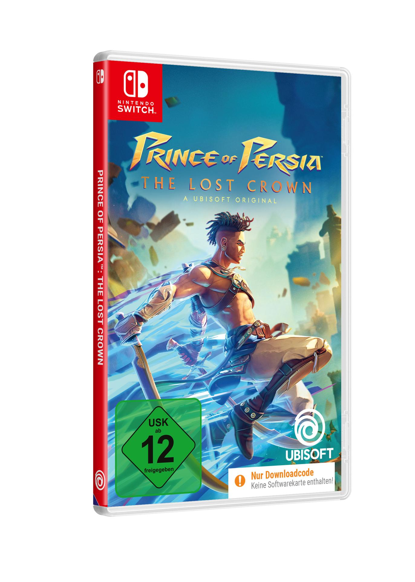 Ein Nintendo Switch-Spielcase. Das Spiel ist Prince of Persia: The Lost Crown, mit einem Mann auf dem Cover.
