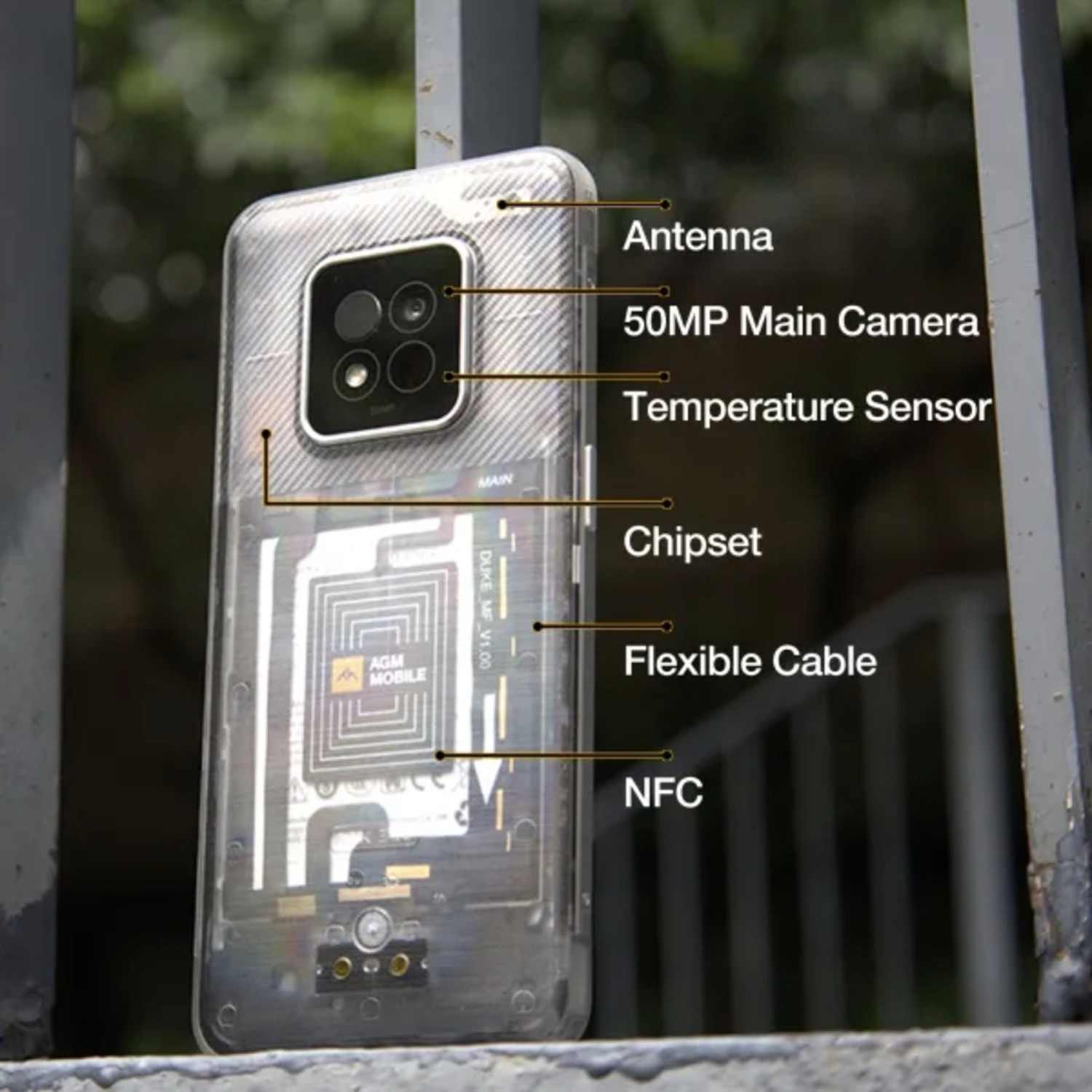 AGM Smartphone robuste X6 Phantom - 128GB