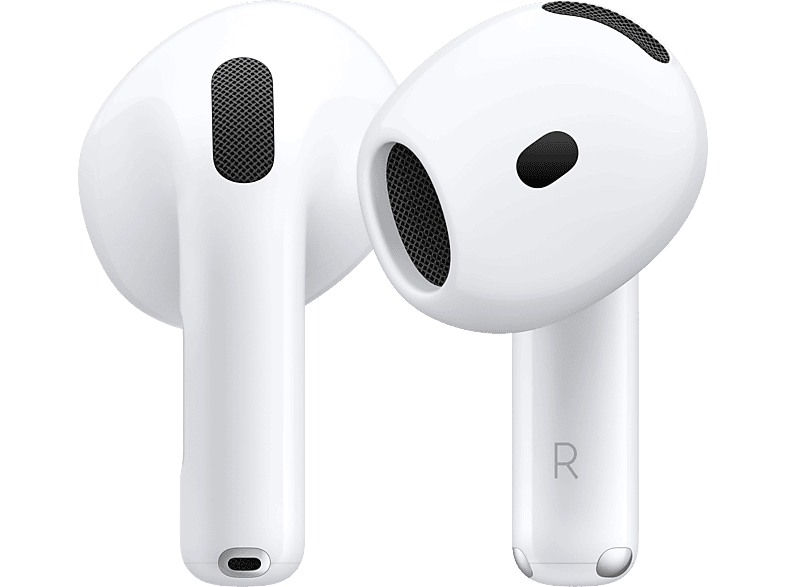 Apple AirPods 4 con Cancelación Activa de Ruido (2024 4ª gen), Inalámbricos, Bluetooth®, Estuche carga USB-C altavoz, Chip H2, Siri, Blanco