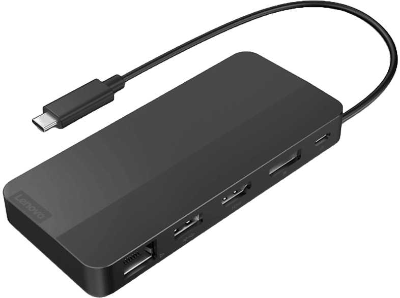 Lenovo USB-C Dual Display Travel Dock Profesional, 1x USB-A 3.2 G 2, 2x Gen USB-C, DP 1.4, HDMI 2.1, Negro