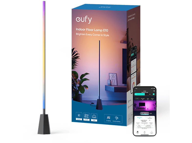 Eufy Binnen Led Floor Lamp E10 Noir (t8l40311)