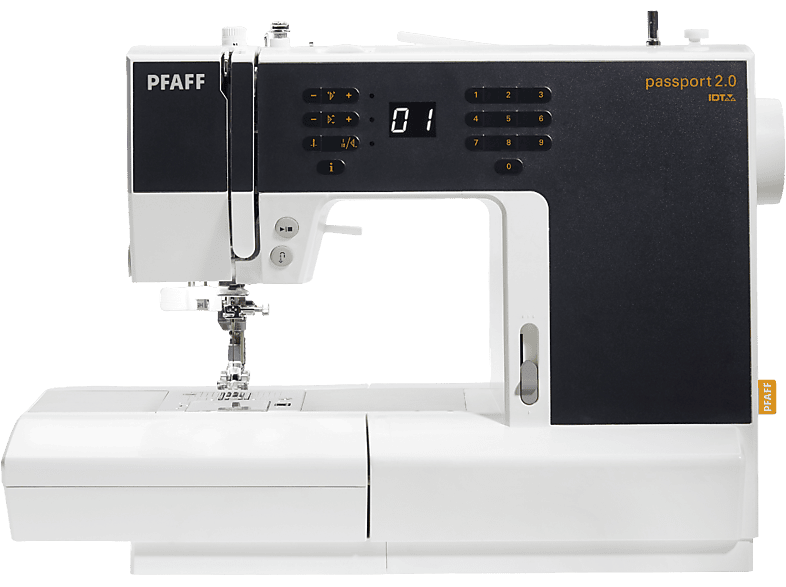 Pfaff Passport 2.0 Nähmaschine (70 Watt, 70-Stiche, Weiß)