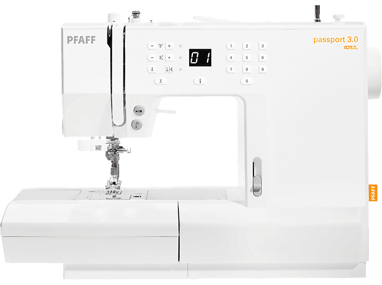 Pfaff Passport 3.0, 100-Stiche Nähmaschine (70 Watt, Weiß)