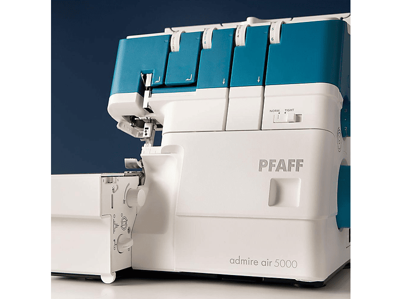 Pfaff admire™ air 5000 Overlock, 15-Stiche Nähmaschine (90 Watt, Blau) — Foto 2 von 5