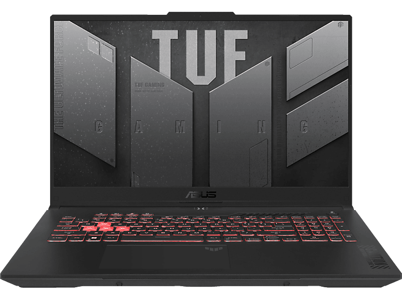 ASUS TUF Gaming A17 FA707NUR-HX011W, Gaming Notebook, mit 17,3 Zoll Display, AMD Ryzen 7 7435HS Prozessor, 16 GB RAM, 1 TB SSD GeForce RTX 4050, Mecha Gray, Windows 11 Home