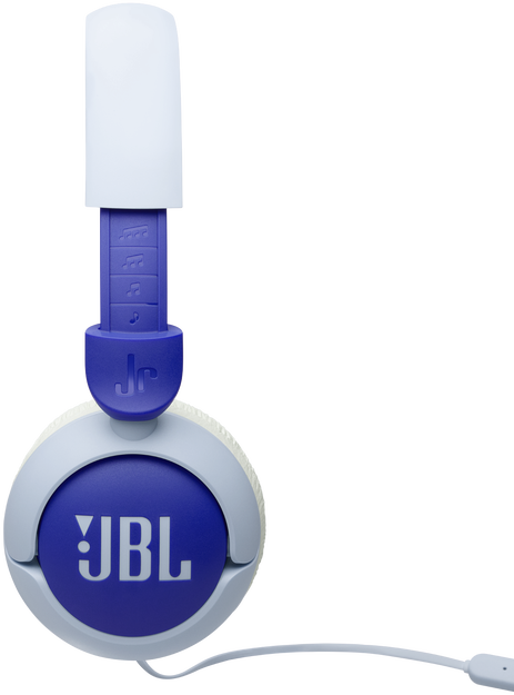 Kék és fehér JBL fejhallgató gyerekeknek.