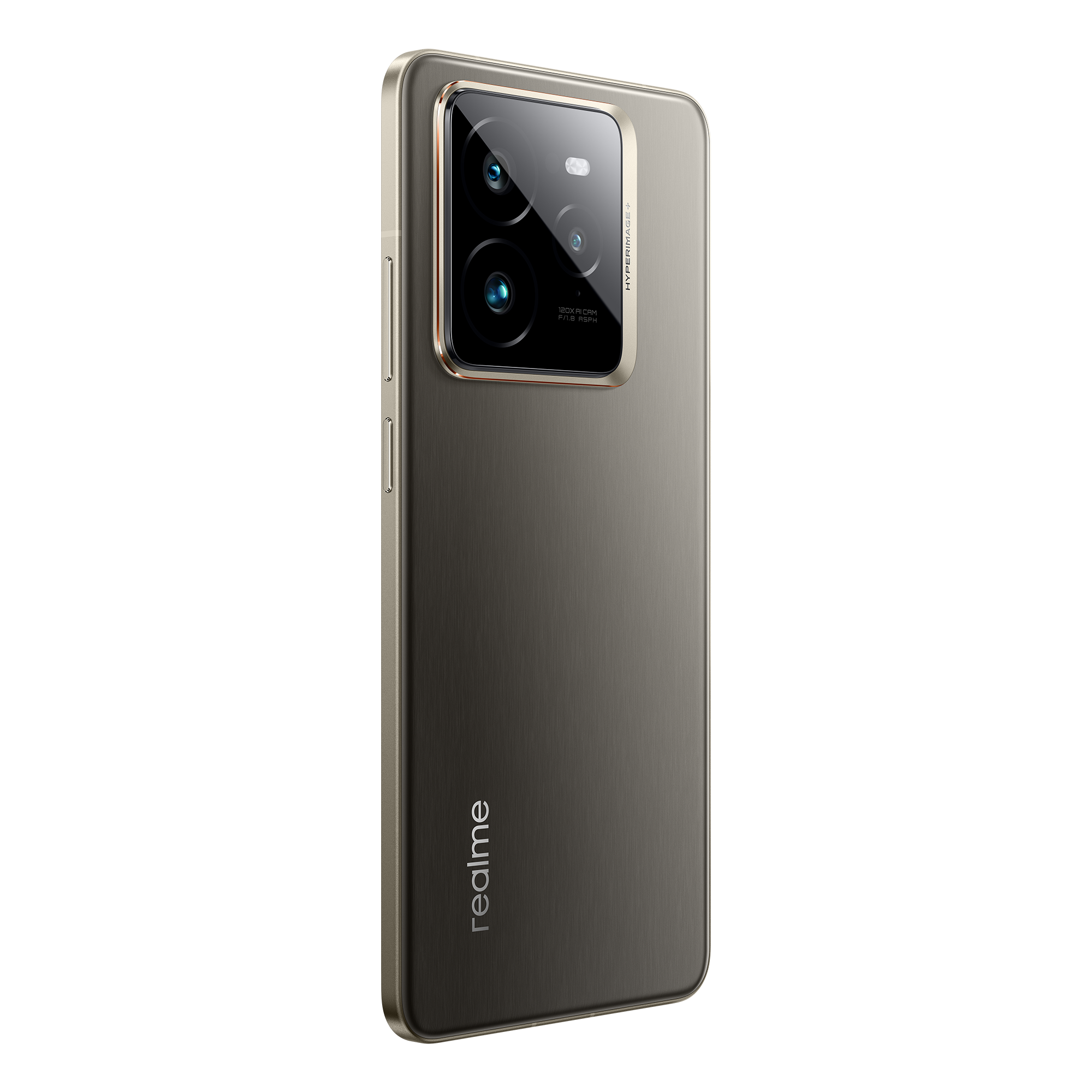 Smartphone gris con dos cámaras. La parte trasera del teléfono es visible.