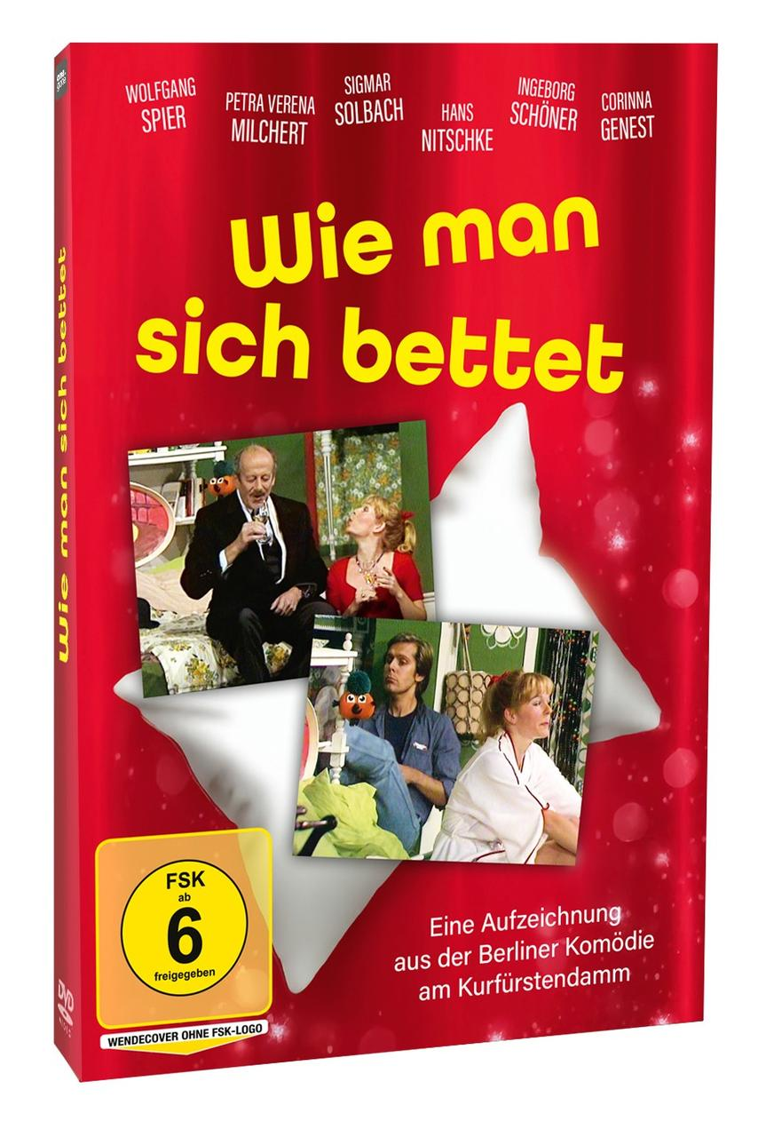 DVD-Hülle mit dem Titel 'Wie man sich bettet' mit Schauspielern und einem gelben FSK 6 Aufkleber.
