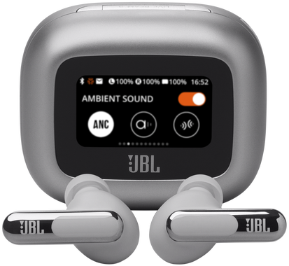 JBL Live Beam 3 TWS Bluetooth fülhallgató mikrofonnal, ezüst