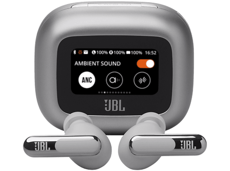 JBL Live Beam 3 TWS Bluetooth fülhallgató mikrofonnal, ezüst